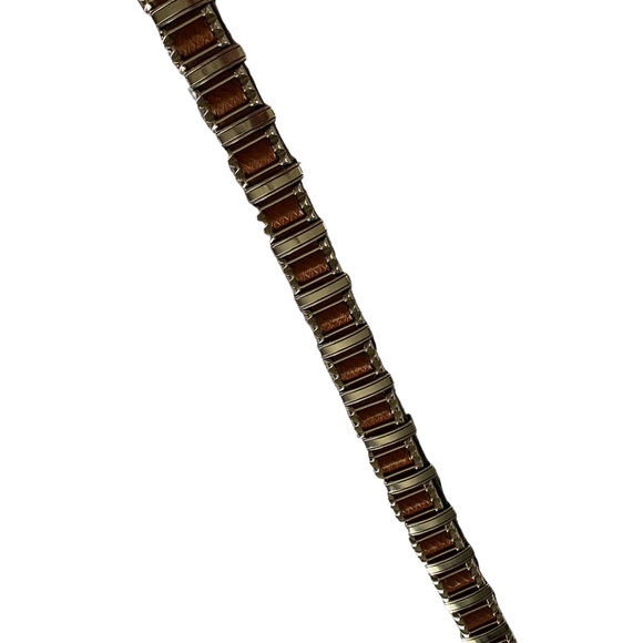 Italian designer Nanni leather and brass belt - Picture 10 of 10